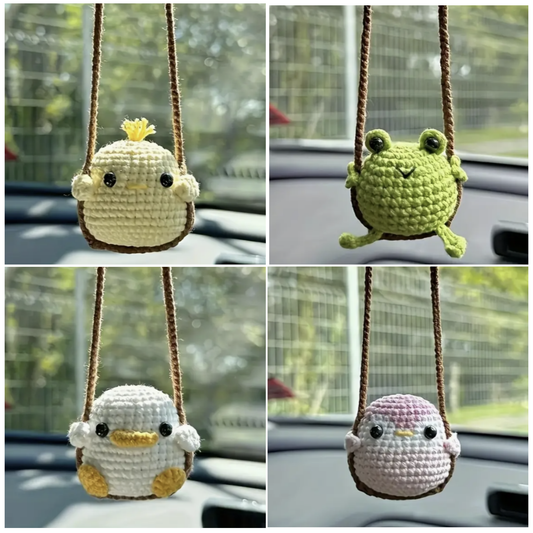 DIY Cute Hanging Animal Crochet Pattern Bundle - 4 Adorable Digital Designs