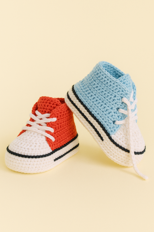 Adorable Baby Sneaker Boots Crochet Pattern - Digital PDF Video