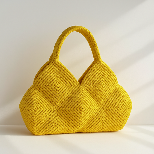 Charming Diamond Motif Crochet Bag Pattern Digital Download for Fall Fashion