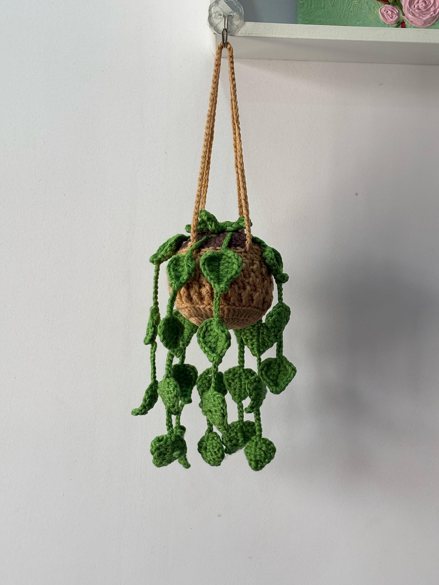 Charming Crochet Hanging Plant Pattern for Car Decor - Instant Digital Download