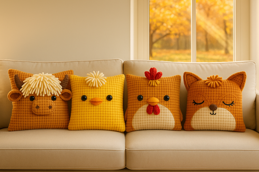 4 Pillows - Crochet Pattern Bundle