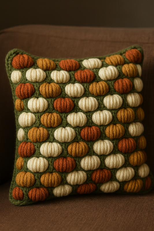 Pumpkin Stitch Pillow Crochet Pattern