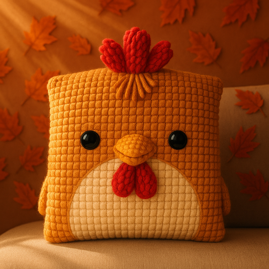 Pillow Baby Rooster - Crochet Pattern